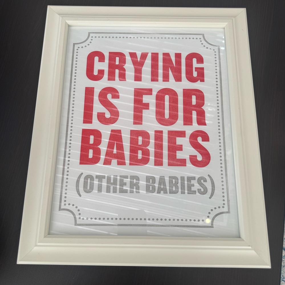Framed Wall Art with Red Text